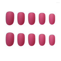 False Nails Solid Colour Matte Nail Fashion Colourful Women Wearable Fake For Bride With Glue RP