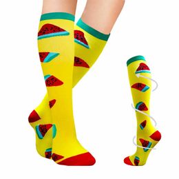5PC Socks Hosiery Men Women Compression Socks Outdoor Sports Circulation Athletic Edema Varicose Veins Travel Over Knee Compression Socks Z0221