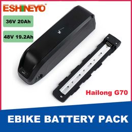 Hailong EBike Battery Pack 36V 20Ah 48V 19.2Ah 18650 Li-ion Lithium Electric Bicycle 21700 Cells Batteries For Bafang Motor Kit