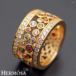 Cluster Rings HERMOSA JEWELRY Design Lady GIFT Amethyst Garnet Peridot Beauty Fashion Party Womens Size 8#