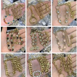 Designer pendente colares jóias cubana gargantilha colar g colares vintage grosso link corrente de prata para mulheres acessórios masculinos 2023
