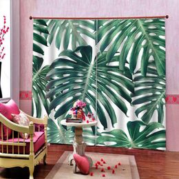 Curtain 3D Window Curtains Leaves Theme For The Bedroom Modern Shade Blackout Drapes Custom Made