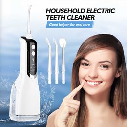 Electric Oral Irrigator Dental Water Jet for Teeth Whitening Cleaning Water Pick Mouthwasher Flosser Oral Care USB Rechargeable 230202