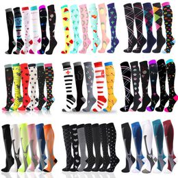 5PC Socks Hosiery New Compression Socks Fit For Sports Men Women Compression Socks For Anti Fatigue Pain Relief Knee Prevent Varicose Veins Socks Z0221