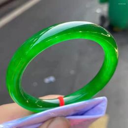 Bangle Natural Myanmar Jadeite High Grade A Green Jades Round Bangles Women Certified Burma Jade Bracelet Ladies Gifts