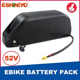 Down tube 52V Electric Bike Battery Pack 15AH 20AH 18650 Lithium Batteries For E-bike 750W 1000W 1500W Motor Power