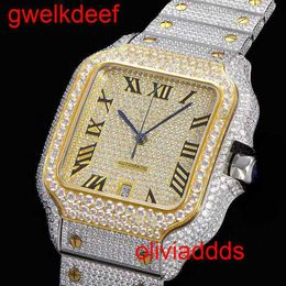 Moda de alta qualidade Iced Out Watchesmens pulse de luxo Round Cut Lab GR DDGU 4U10365