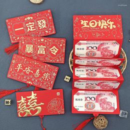 Gift Wrap Wedding Hong Bao Folding Red Envelope Creative Lucky Money Pocket For Friend Happy Birthday Bags Chinese Year 2023