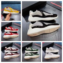 With Box Prad 2023 American Cup Casual Shoes Low Top Sneaker Mesh PVC Patent Leather Fashion Trainers Americas Sneakers Walking Shoe Rubb Ox 8968