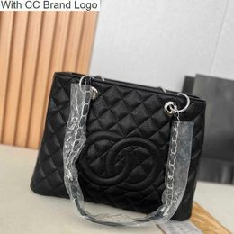 CC Shopping Bags French Womens Designer Shopping Bags Black Grained Genuine Leather Diamond Luxury Handbags Letter Embroidery Lager Capacity Totes Outdoor Sport