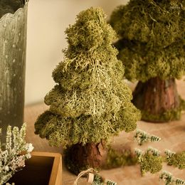 Christmas Decorations Nordic Rough Wind Moss Simulation Tree Desktop Window Home Decoration Ornament Village Fake