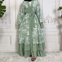 Ethnic Clothing Ramadan Eid Mubarak Robe Longue Kimono Femme Musulmane Dubai Abaya For Women Kaftan Pakistan Turkey Islam Arabic Muslim Dress 230222