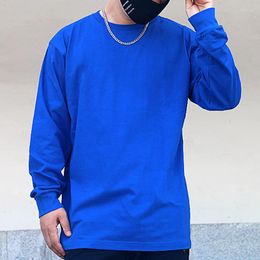 Men's T Shirts T-Shirts For Men Cotton Thicken Threaded Long Sleeve Multi-Colors Casual All-Match Simple Youth Handsome Tees