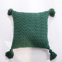 Pillow Tassels Knitted Cover Nordic Throw Case Home Bedroom For Pillows Decorative Sofa 45x45cm Room Living