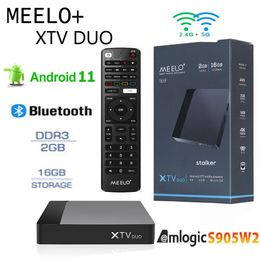MELLO Plus XTV Duo Decoder Amlogic S905W2 TV BOX Receiver BT Dual WIFI Android 11 AV1 HDRPLUS 2G 16G