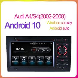 Android 10 Car DVD Multimedia Stereo Radio Player GPS Navigation Carplay Auto for Audi A4/S4(2002-2008) 2din