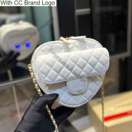 CC Shoulder Bags French Ladies Mini Heart Quilted Designer Bags Vintage Lambskin Gold Metal Hardware Chain Shoulder Crossbody Multi Pochette Handbags Purses Sac