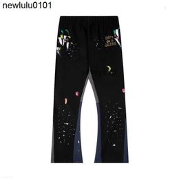 Men's Jeans Galleries Dept Designer Sweatpants Sports Pants Splashing Graffiti Loose Flare Virgil Stitching