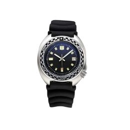 Wristwatches 316L Stainless Steel Black And White Check Pattern Vintage 6105 Japan NH35 Automatic Men Watch