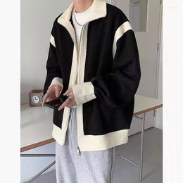 Men's Jackets 2023 Spring Light Luxury Fashion Jacket Men Loose Coat Casual Knitted Top All-match Boutique Clothing Simple Style