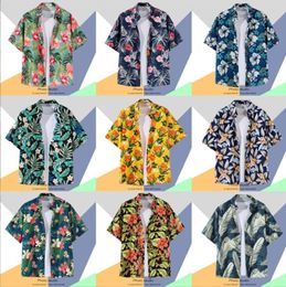 Men s Casual Shirts Print Short Sleeve Shirt Summer Hawaii Beach Loose Mens Single breasted Casuals For Men Plus Size 3XL 230221