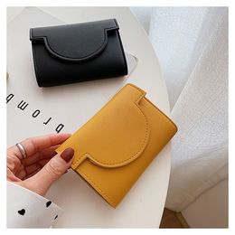 women wallets 7 Colours pure Colour simple design ladies card holder coin purses 12-9-2cm