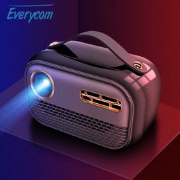 Projectors Everycom D023 4k Mini Projector DLP Beam Pico Projector for Android 81 5000mah Battery 5G WIFI Bluetooth Outdoor Home Cinema J230222