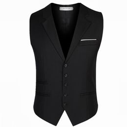 Men's Vests Arrival Dress For Men Slim Fit Suit Vest Male Waistcoat Gilet Homme Casual Sleeveless Formal Business Jacket 230222