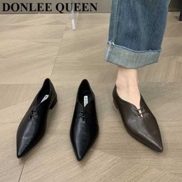 Women Loafer Flat Shoes Pointed Toe Female Casual Sneaker British Oxford Slip On Soft Moccasin Brand Ballet Zapatilla Muje 0220