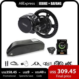 Bafang 250W 36V Mid Drive Motor BBS01 BBS01B BBS02B BBS02 BBSHD BBS03 350W 500W 750W 8FUN Ebike Conversion Kit with Battery