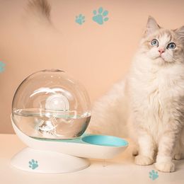 Cat Bowls Feeders Snails Bubble Water Fountain Automatic Pet Dispenser for s Dogs Large Capacity Drinking Supplies 230222