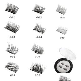 False Eyelashes 3D Magnetic Natural Realistic Eye Lash Directly Adsorbed On True 1Lot/4 Piece Drop Delivery Health Beauty Makeup Eyes Dhtxk