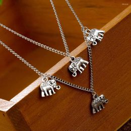 Pendant Necklaces Boho Retro Elephant Necklace Ladies Double Jewelry Gift Party Charm 2023