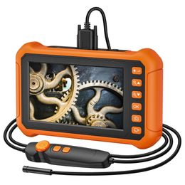 5M Cable Length Waterproof 7.0 inches screen 5.0MP Camera 8.5mm lens Endoscope Camera with 32GB memory Semi-Rigid Snake Video Inspection Borescope Cam PQ319