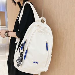 School Bags Trendy Women Green Laptop Nylon Book Bag Ladies Student Backpack Girl Travel Cool Female College Fashion