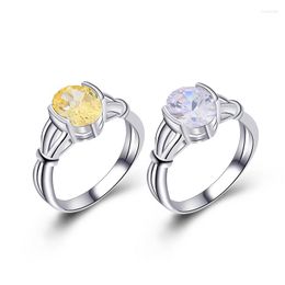 Cluster Rings Wholesale 5 Pcs Japanese Anime Sword Art Online White Yellow Gemstone Opening Adjustable Ring For Women Men Jewelry Gifts