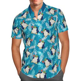 Men's Casual Shirts Harajuku Anime 3D Beach Hawaiian Summer Short Sleeve Streetwear Oversized 5XL Camisa Social Chemise Homme AW11 230221