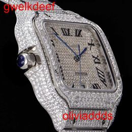 Moda de alta qualidade Iced Out Watchesmens pulse de luxo Round Cut Lab GR DDGU FMNW