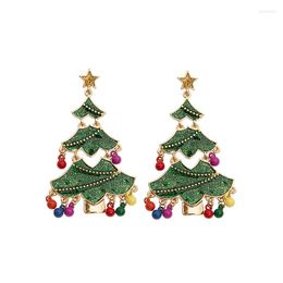 Dangle Earrings MITTO DESIGNED FASHION JEWELRIES AND ACCESSORIES GLITTER ENAMEL STAR CHRISTMAS TREE SMALL BELLS ASSORTED EARRING