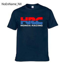 Mens T-Shirts 2024 Mens T-Shirt Honda Racing HRC Motorcycle Brand Tops Popular Summer Clothing Fashion Cotton O Neck Short Sleeve 022223H