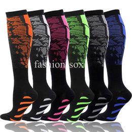 5PC Socks Hosiery New Men Women Compression Socks Fit For Sports Black Compression Socks Anti Fatigue Knee High Stockings Calcetines Ciclismo Z0221