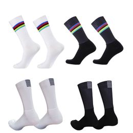 Sports Socks Pro Team Aero Cycling Anti Slip Silicone Road Bike Men Sport Calcetines Ciclismo 230222