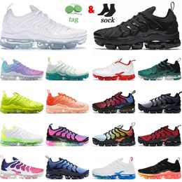 2023 Tn Plus Running Shoes Mens Women Tns Bubblegum Yolk Atlanta Black Royal Cherry Pure Platinum Noble Red Fresh Athletic Sports Trainers Sneakers