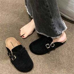 Designer Birkinstock Slippers Outlet Boken Baotou Slippers Women Wear Half-top 2023 Spring and Autumn Korean Version of Big Head Ugly Cute W7FOQ