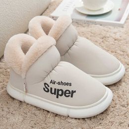 Slippers Winter Women Men's Plus Outdoor Thick Flat Platform Warm Cotton Boots Nonslip Indoors Footwear Couple Ladies Shoes Z0215