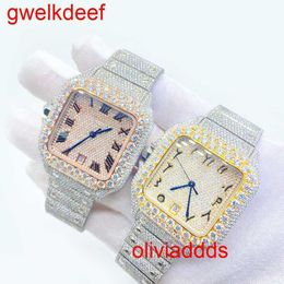 Moda de alta qualidade Iced Out Watchesmens pulse de luxo Round Cut Lab GR DDGU VU1I