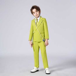 Clothing Sets New Fashion Model Catwalk Children's Suit Set Little Boy Handsome Dress Outfits Spring Kids Casual Blazer For Host Show H118