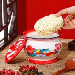 Bowls Creative Ceramic Spittoon Bubble Noodle Bowl Large Capacity Soup Funny Rice Retro Chinese Night Pot