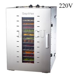 16-Layers Food Dehydrator Vegetable Fruit Dryer Stainless Steel Commercial Food Drying Machine For Seafood/Tea/Chicken Ect.