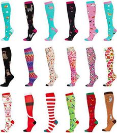 5PC Socks Hosiery Compression Socks Women Men Best For Running Athletic Crossfit Flight Travel Nurses Outdoor Cycling Long Pressure Stockings Z0221